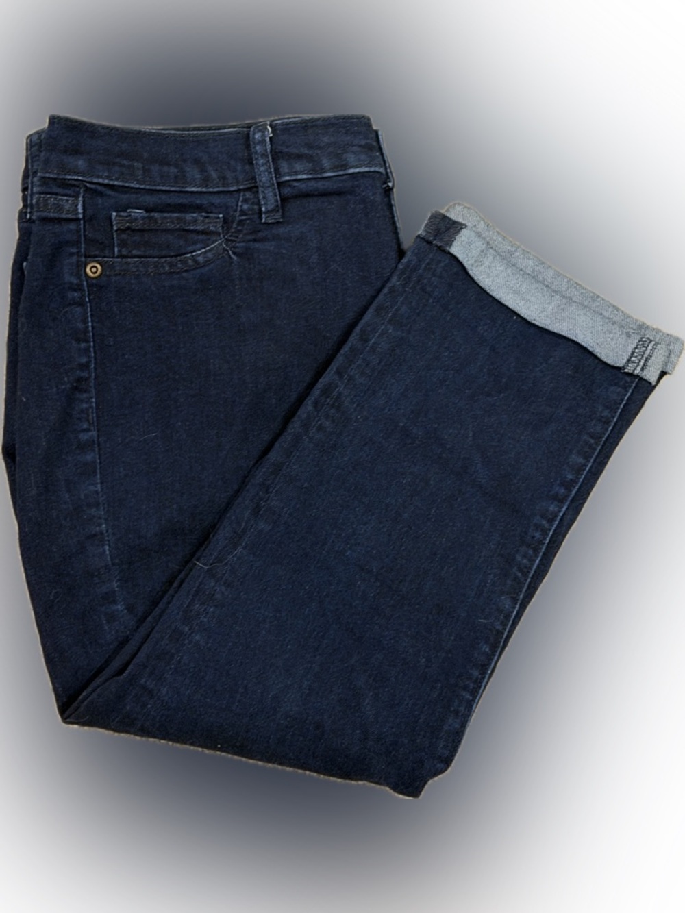 New York & Company Dark Blue Cropped Jeans l Size 8